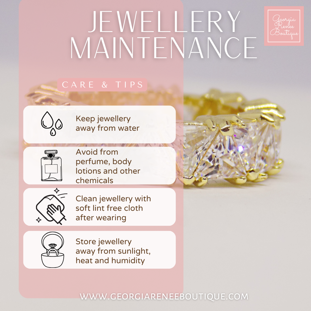 Aria 18K gold plated ring presented in premium gift packaging, ideal for special occasions from GeorgiaReneeBoutique.