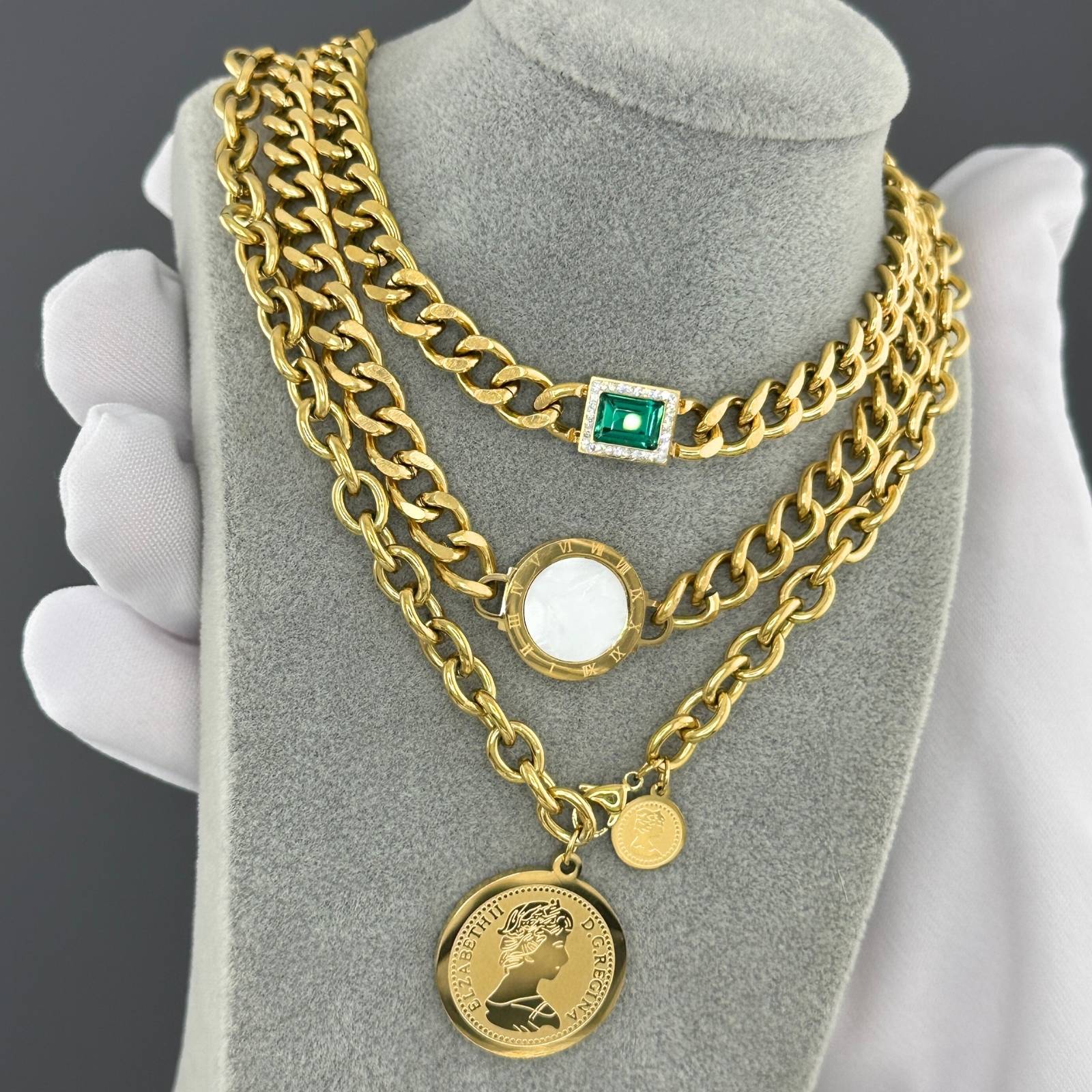 18K gold plated coin necklace in premium gift packaging, perfect for special occasions from GeorgiaReneeBoutique.