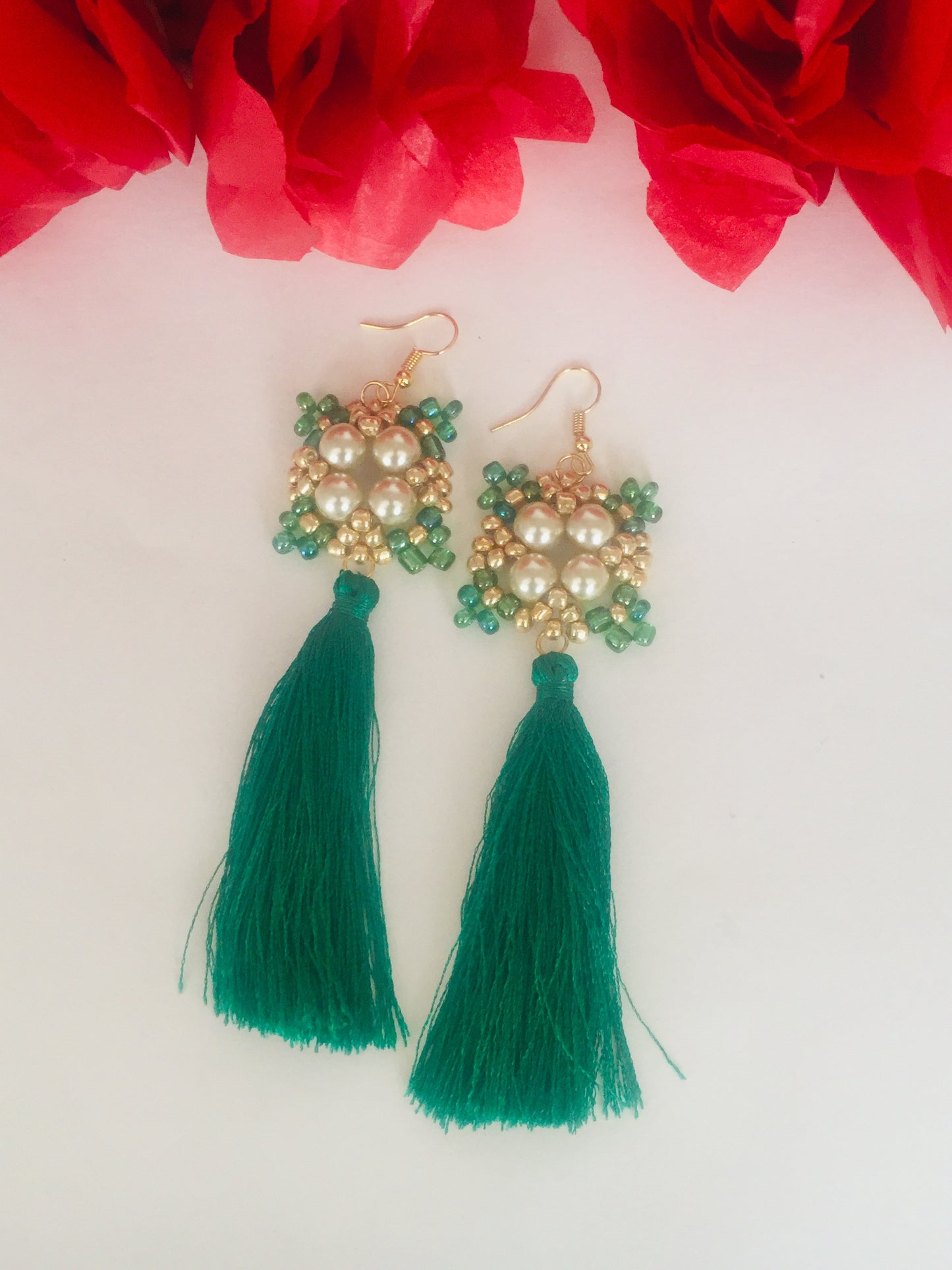 Close-up of the Shari tarnish-proof necklace, showcasing intricate 18K gold plated details for lasting sophistication.