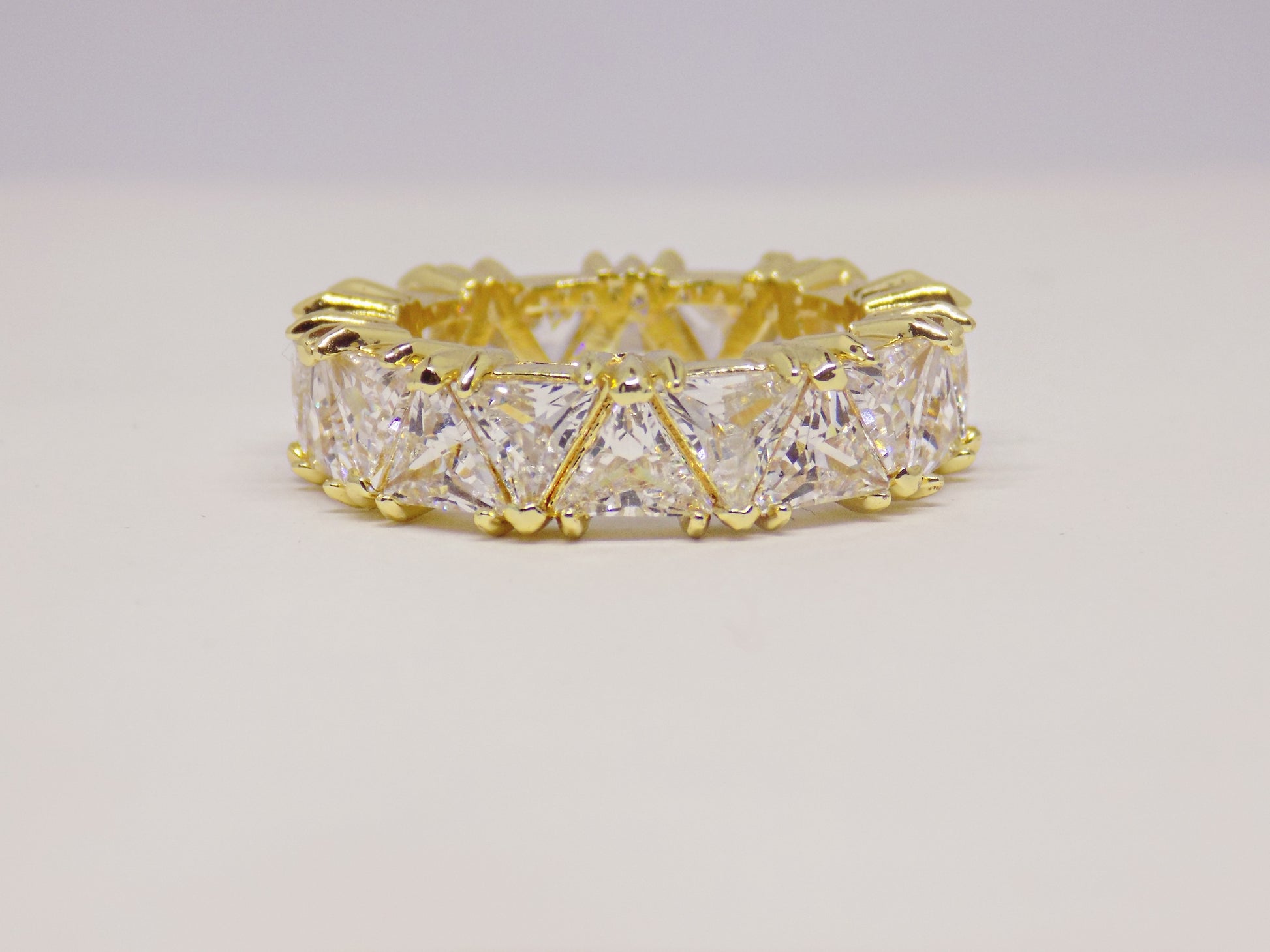 Close up of Zelia tarnish proof 18K gold plated ring, showcasing intricate details from GeorgiaReneeBoutique.