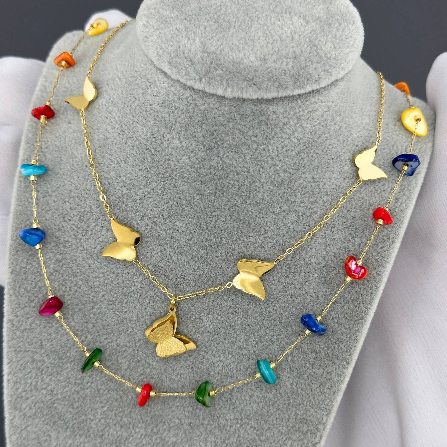 Butterflies Necklace 18K Gold Plated