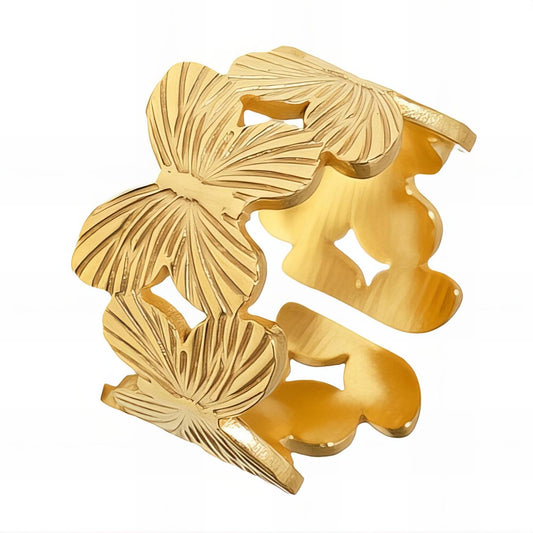 Butterflies Ring 18K Gold Plated