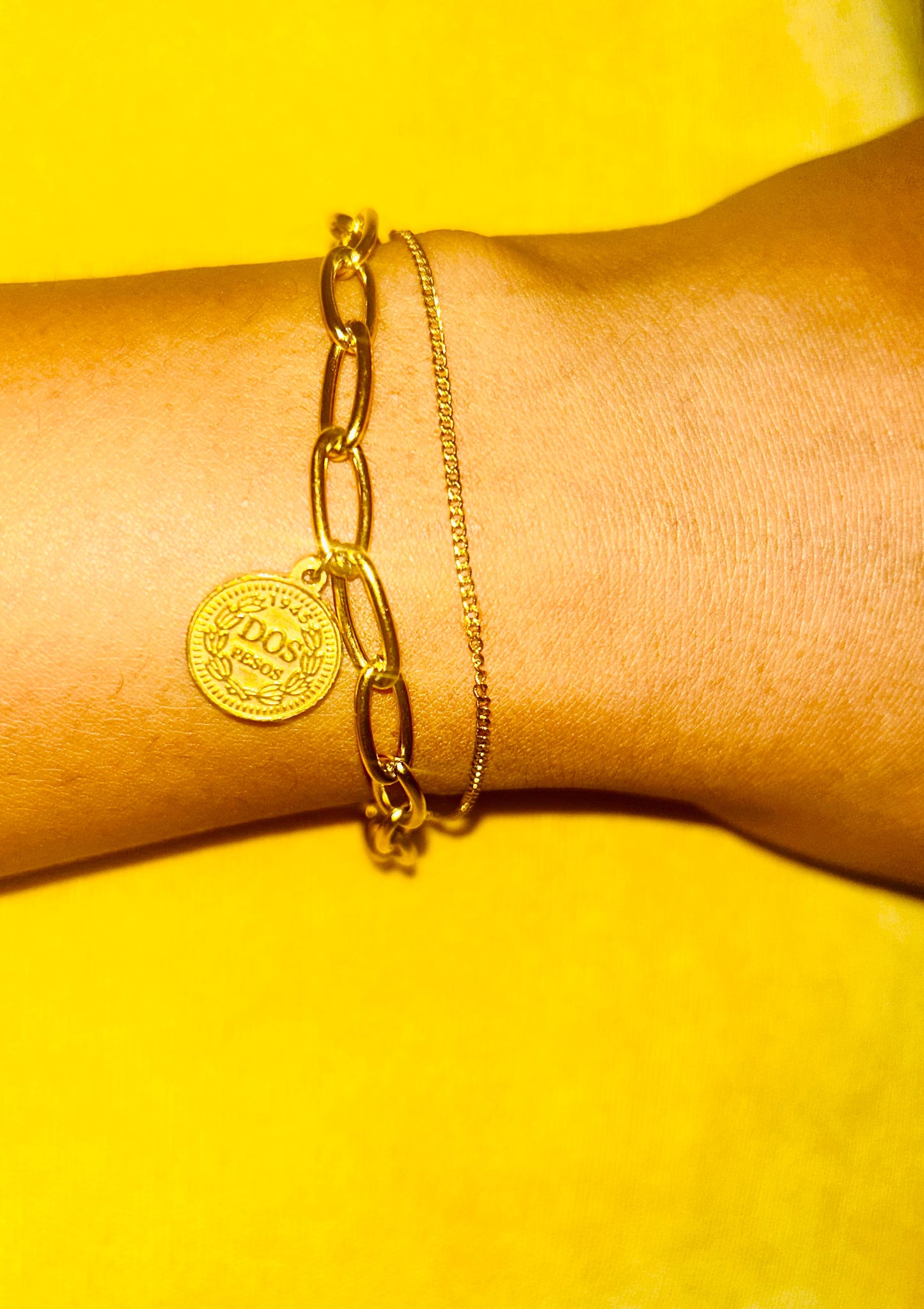 18K Gold Plated Coin Bracelet