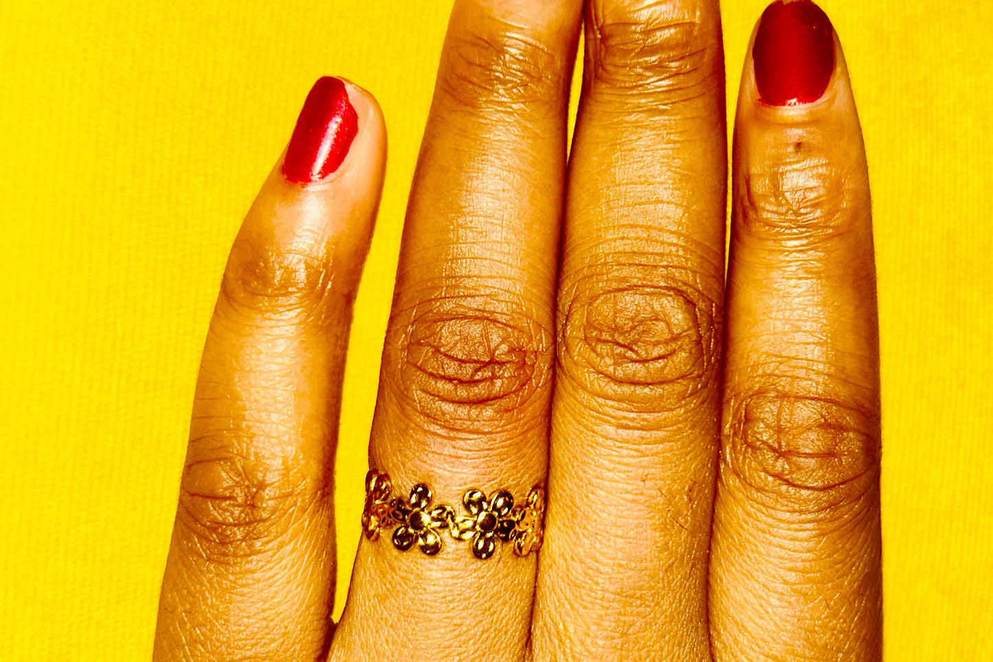 Flowers Ring 18K Gold Plated