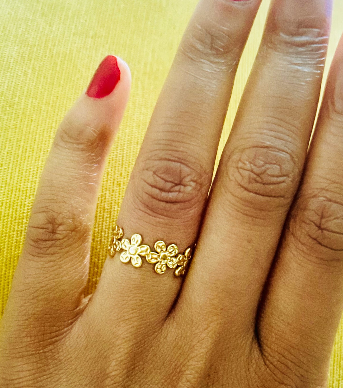 Flowers Ring 18K Gold Plated